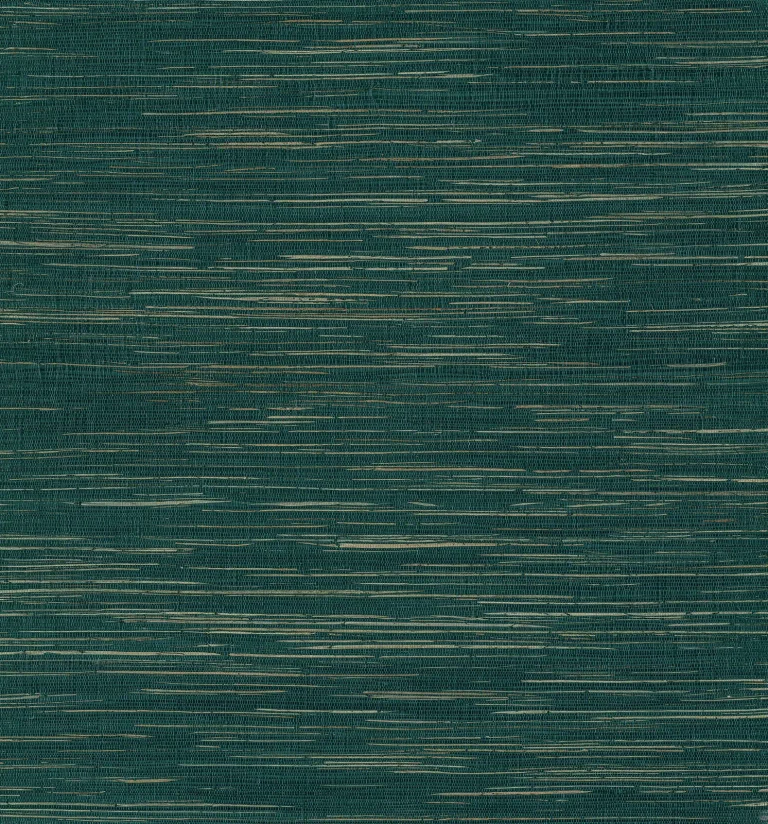 Kira Hemp Grasscloth Wallpaper - Teal — Ảnh 5