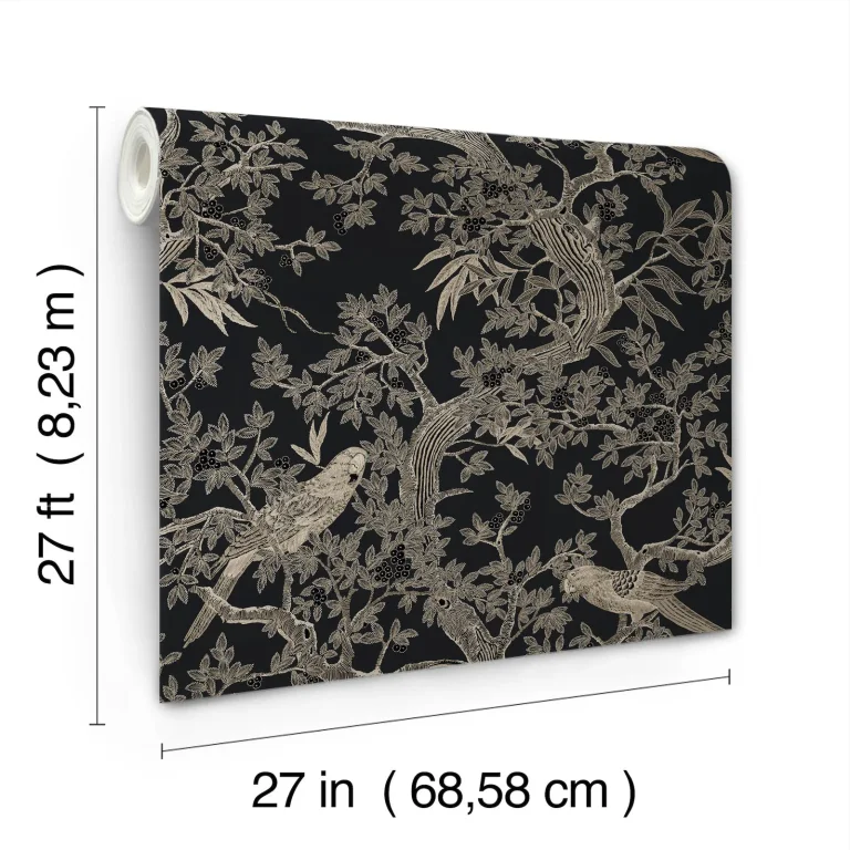 Ronald Redding Regal Ridge Trailing Tree Wallpaper - Black — Image 3