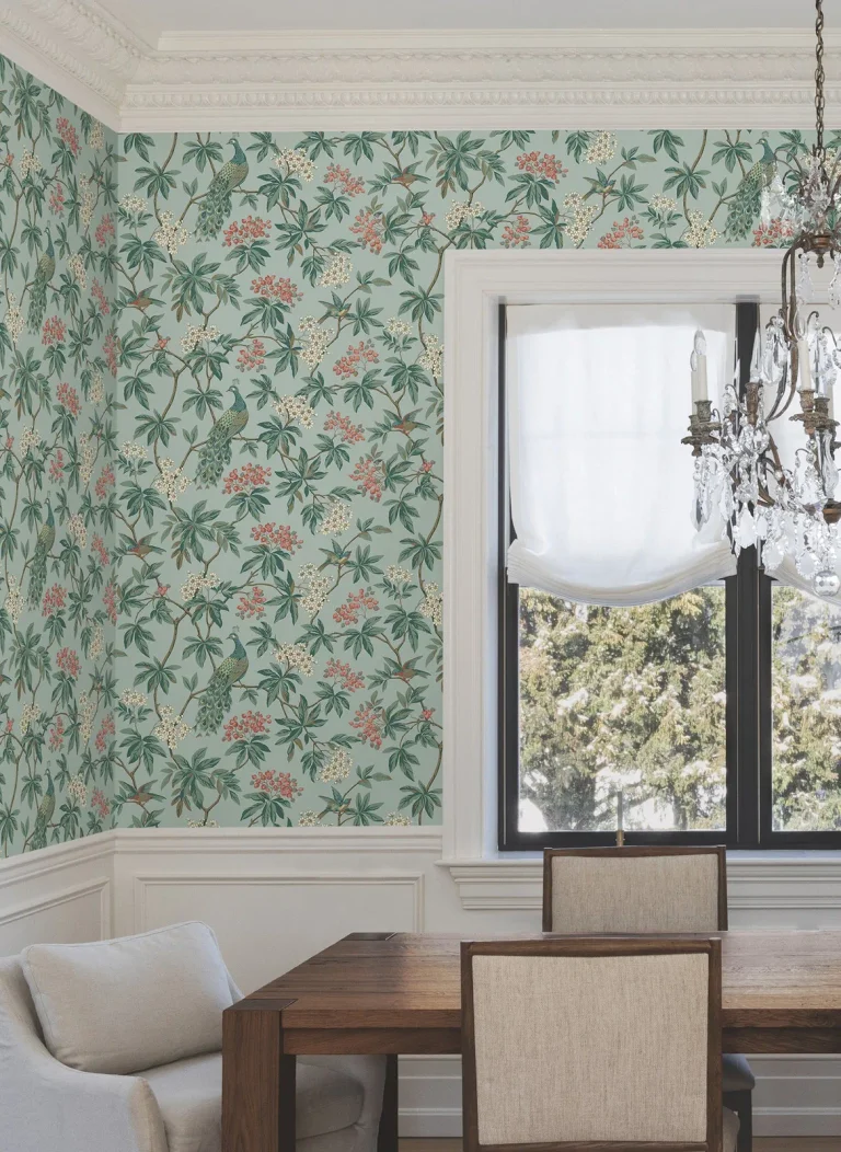 Ronald Redding Peacock Estate Wallpaper - Blue — Ảnh 5