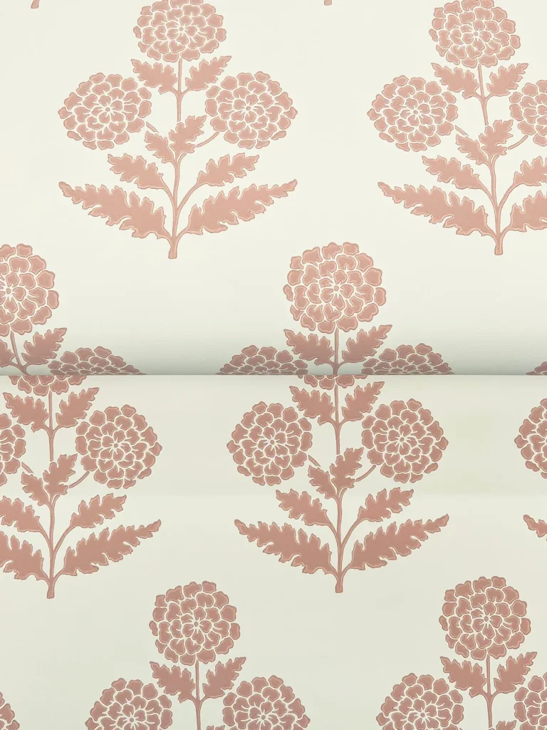 Souci Marigolds Wallpaper - Rose — Image 2