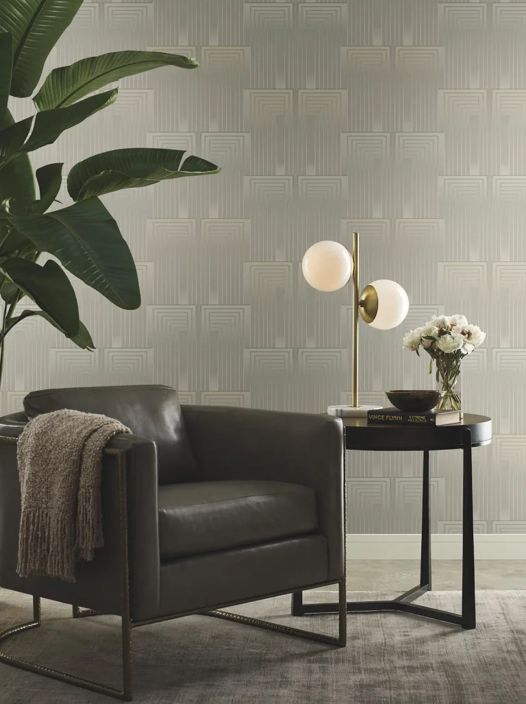 Candice Olson Vanishing Peel and Stick Wallpaper - Taupe & Pearl — Ảnh 4