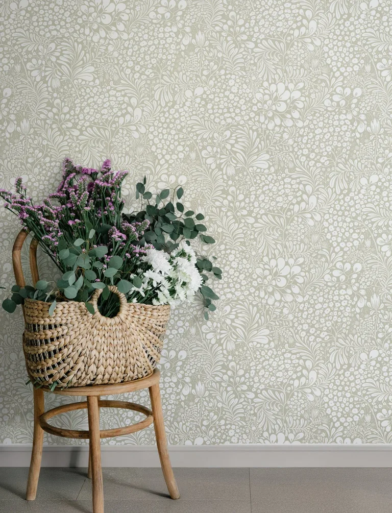 Siv Botanical Wallpaper - Dark Grey — Ảnh 5