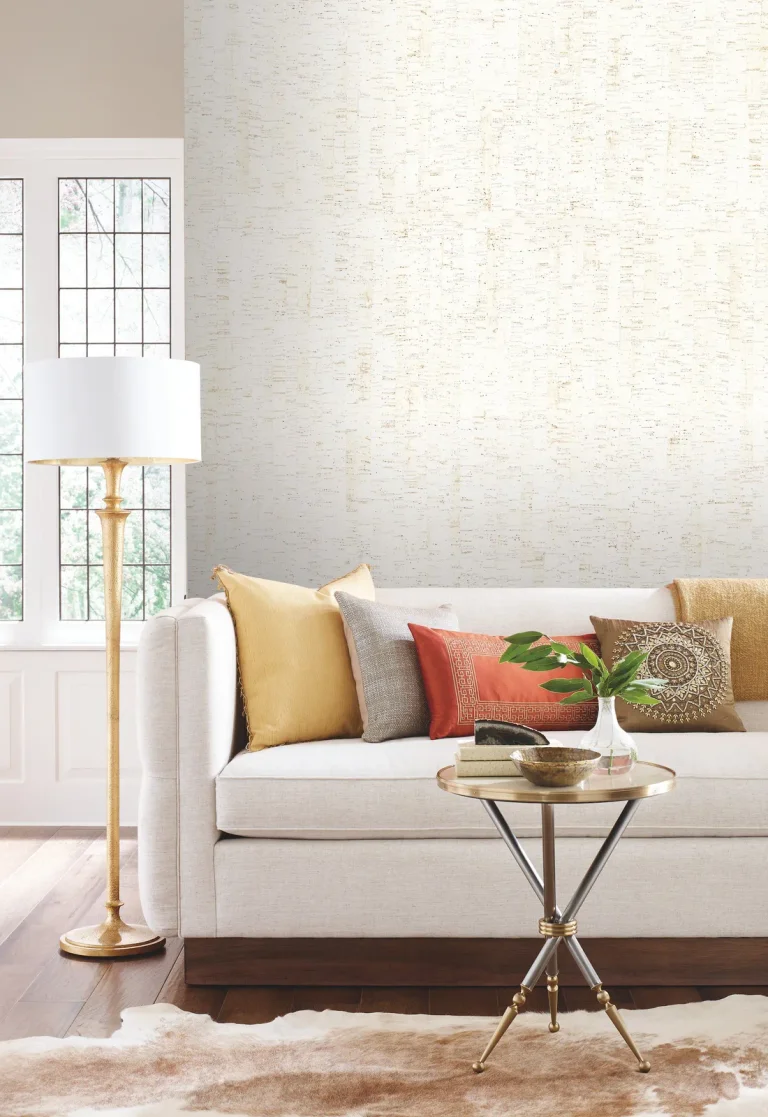 Plain Bamboo Wallpaper - White — Ảnh 3