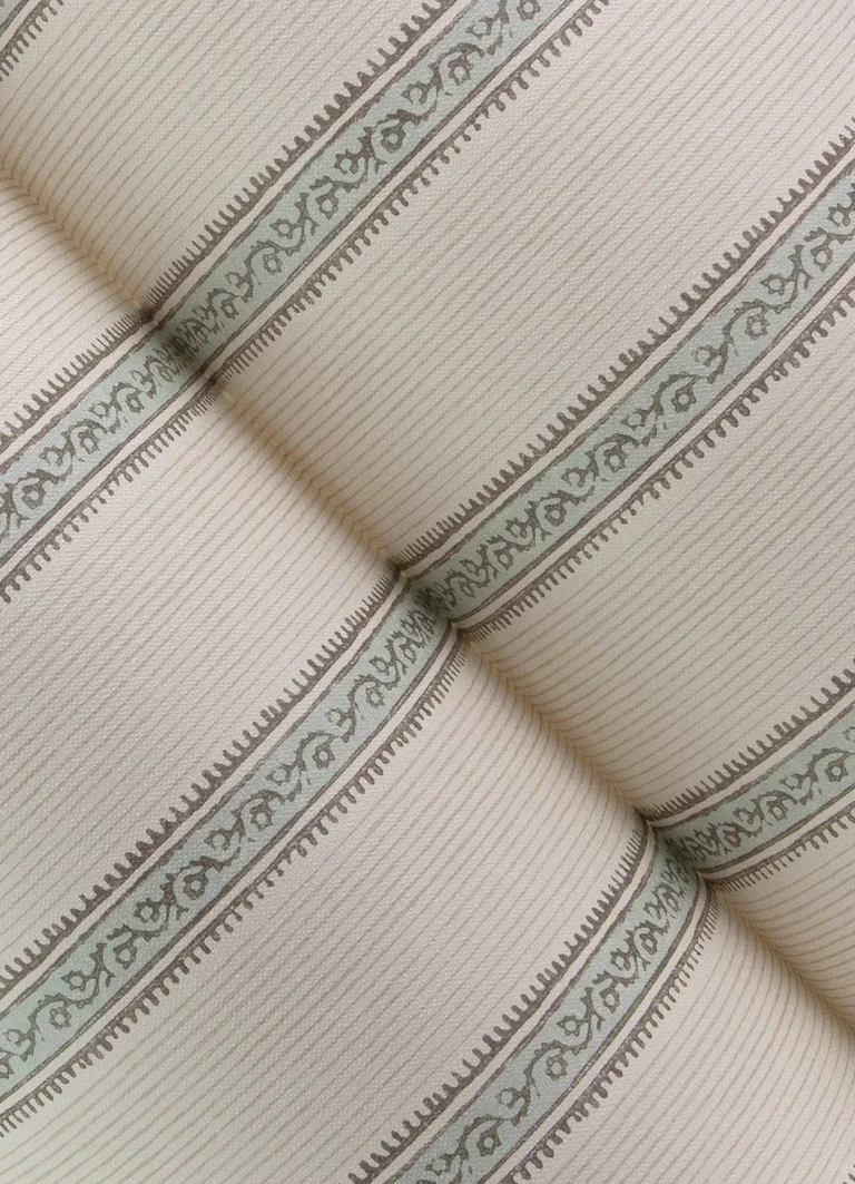 Chesapeake Mandevilla Vine Stripe Wallpaper - Aqua — Ảnh 4