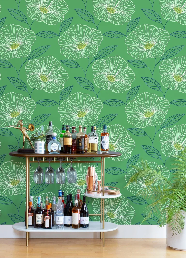 Mythic Floral Wallpaper - Green — Ảnh 3
