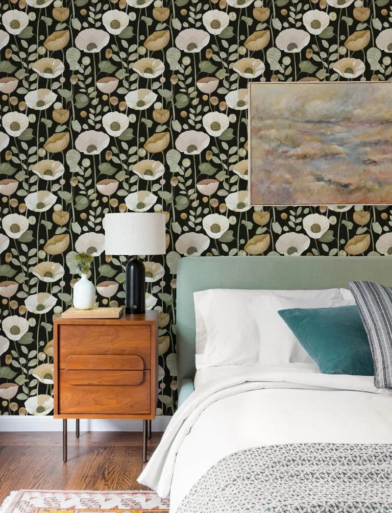 Mindra Floral Trail Wallpaper - Black — Ảnh 4