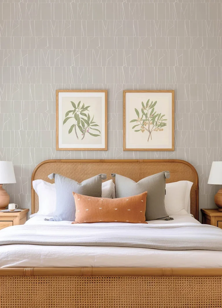 Huntington Geometric Stripe Wallpaper - Silver — Ảnh 7