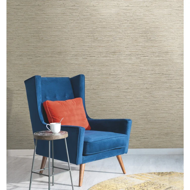 Grasscloth Wallpaper - Mushroom/Rust — Image 5