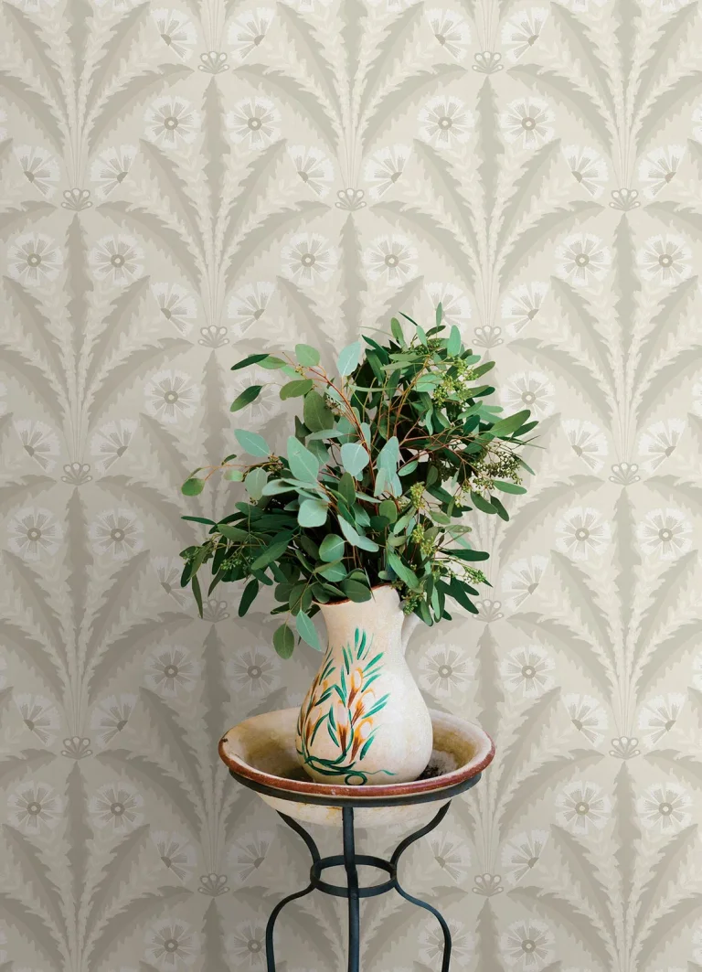 Chesapeake Tap Root Floral Damask Wallpaper - Beige — Ảnh 4