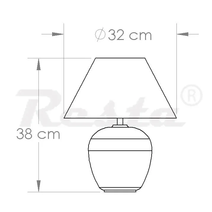 Đèn bàn Resta 36 - Màu đen — Ảnh 7