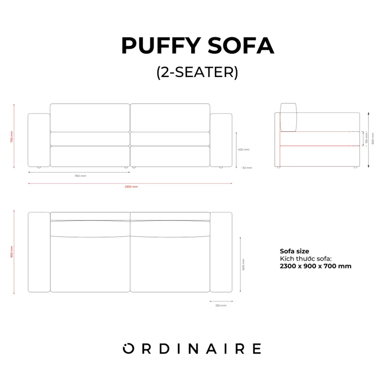 PUFFY SOFA (2-SEATER) — Ảnh 12