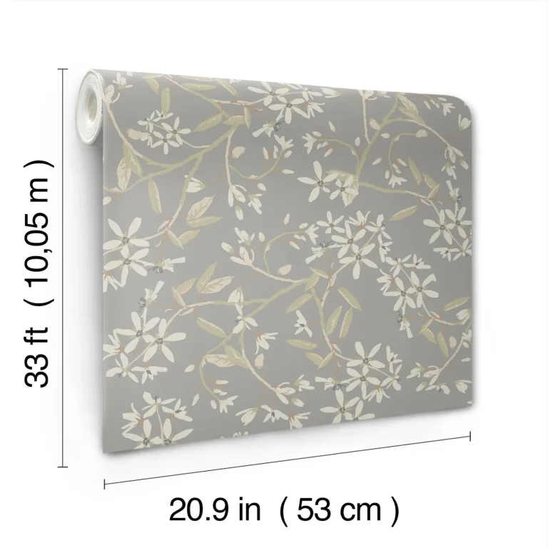Paradis Bouquet Toss Wallpaper - Slate — Image 5