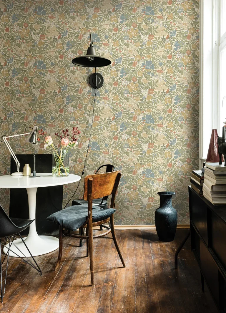 Midsommar Floral Medley Wallpaper - Light Green — Image 3