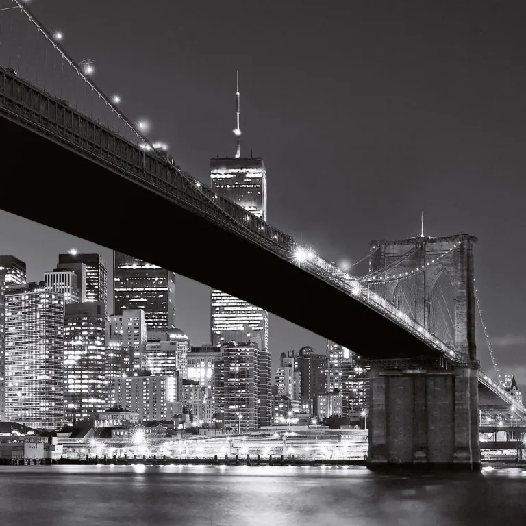 Brooklyn Bridge NY - Wall Mural 5409 - 8 Panel - 384cm x 260cm — Ảnh 3