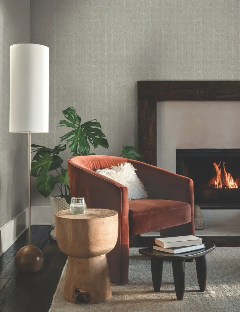 Flatiron Geometric Wallpaper - Cement — Image 4