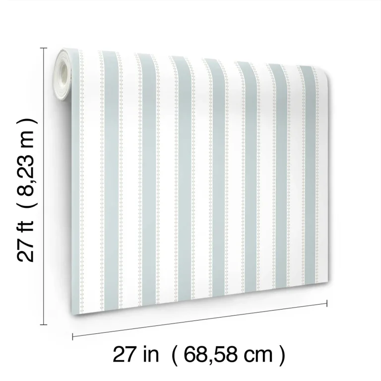Tilford Awning Stripe Wallpaper - Light Blue — Ảnh 3