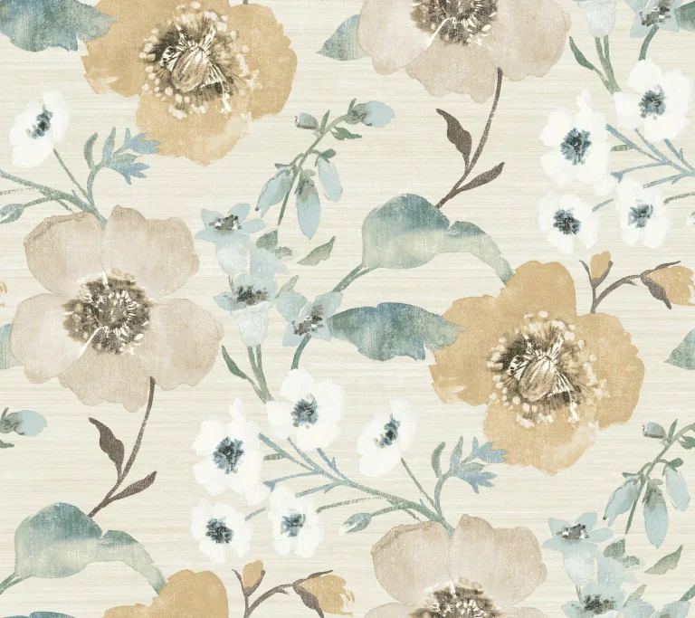 Evelyn Floral Wallpaper - Wheat — Ảnh 5