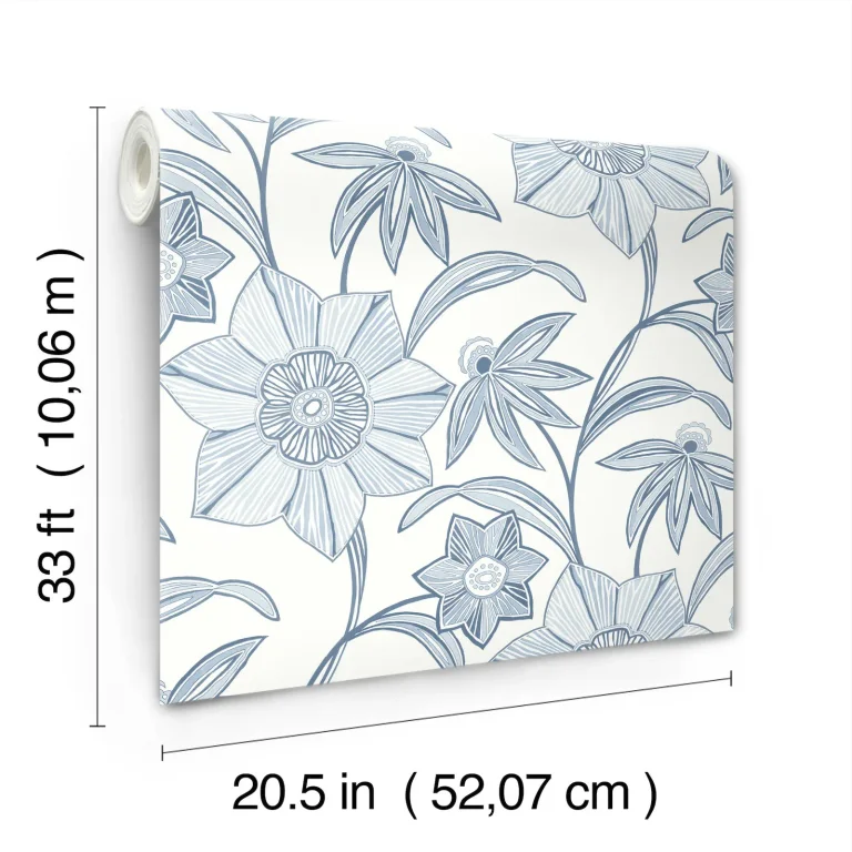 Star Flower Wallpaper - Blue — Ảnh 2