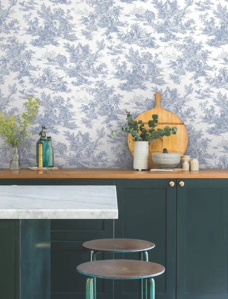 Campagne Toile Wallpaper - Blue/White — Ảnh 6