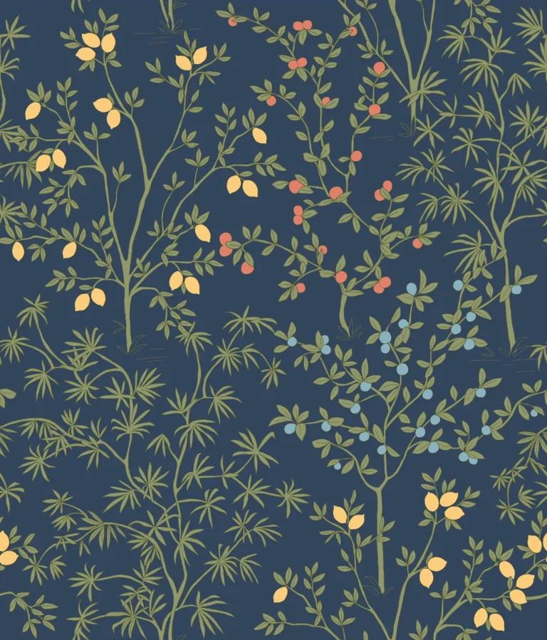 Erin & Ben Lemon Grove Peel and Stick Wallpaper - Navy — Image 4