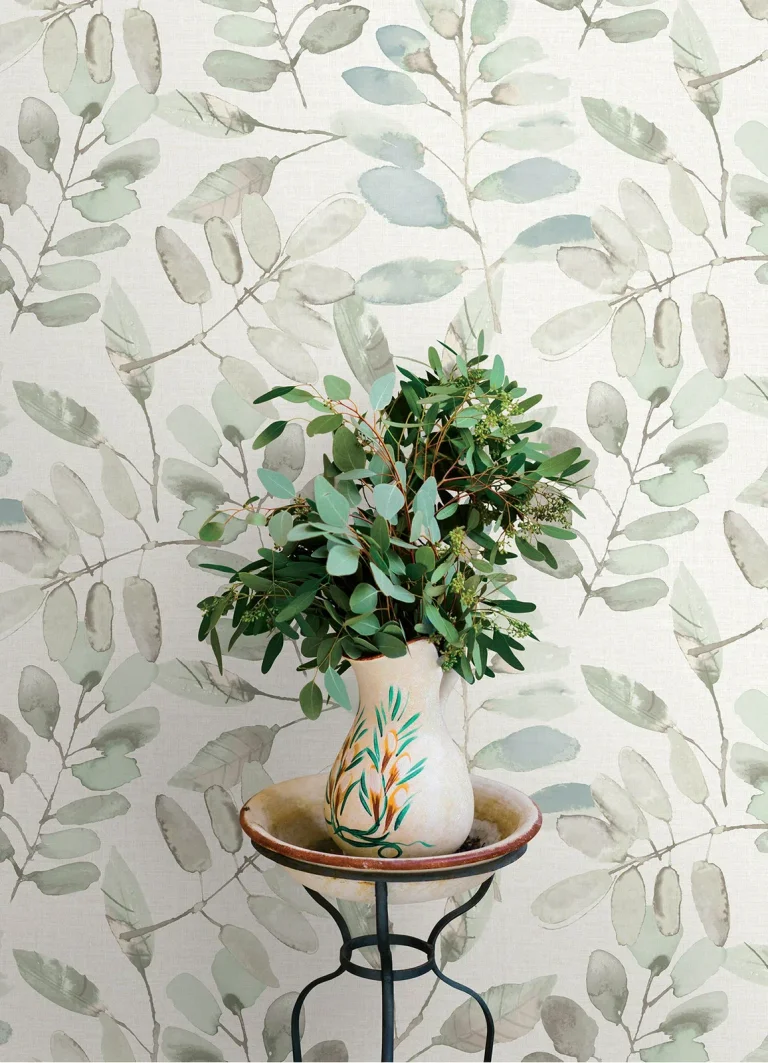 Chesapeake Pinnate Leaves Wallpaper - Mint — Ảnh 3