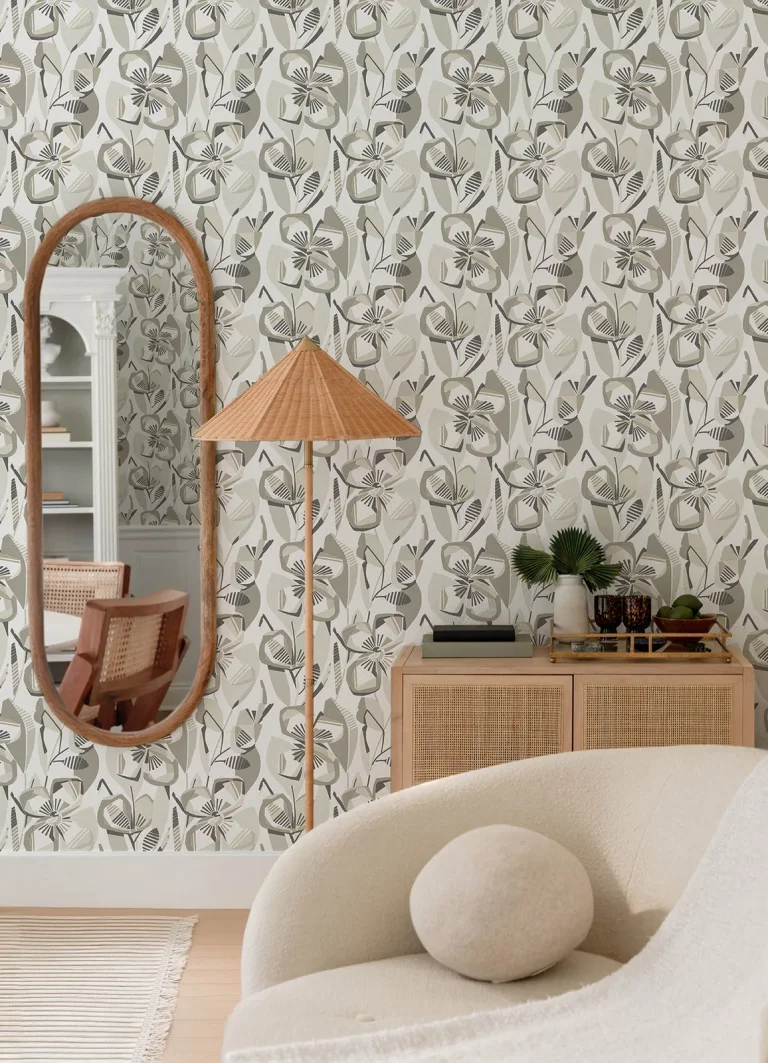Nathalie Abstract Blooms Wallpaper - Beige — Ảnh 2