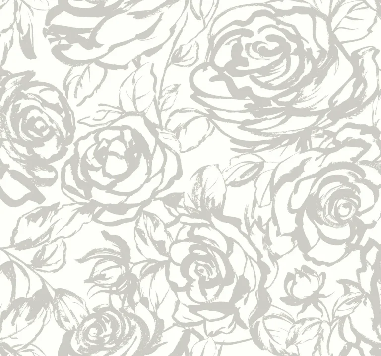 Nelda Rose Wallpaper - Silver — Image 4