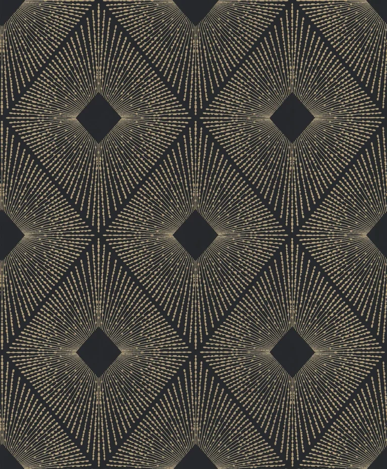 Harlowe Wallpaper - Black/Gold — Ảnh 2