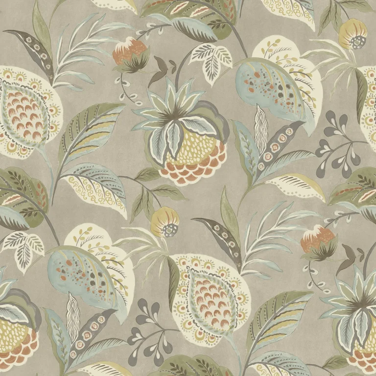 Chesapeake Bohemian Jacobean Wallpaper - Taupe — Image 4