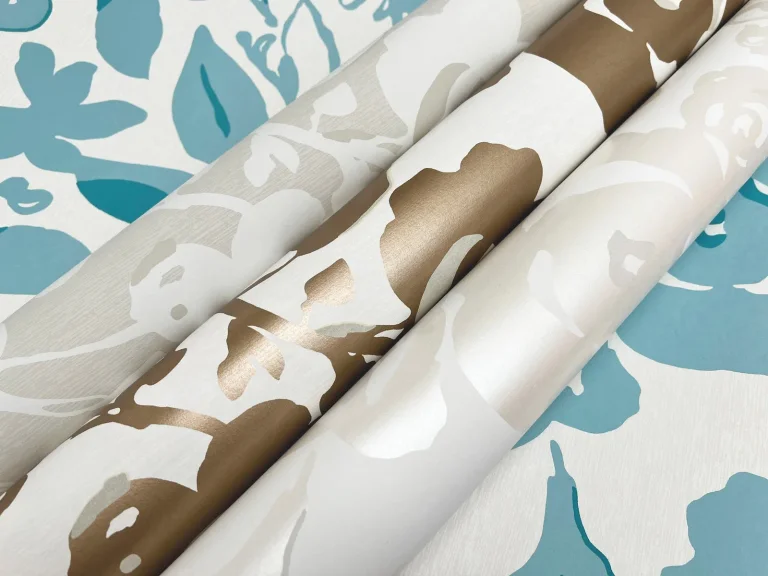 Brushstroke Floral Wallpaper - Aqua — Ảnh 4