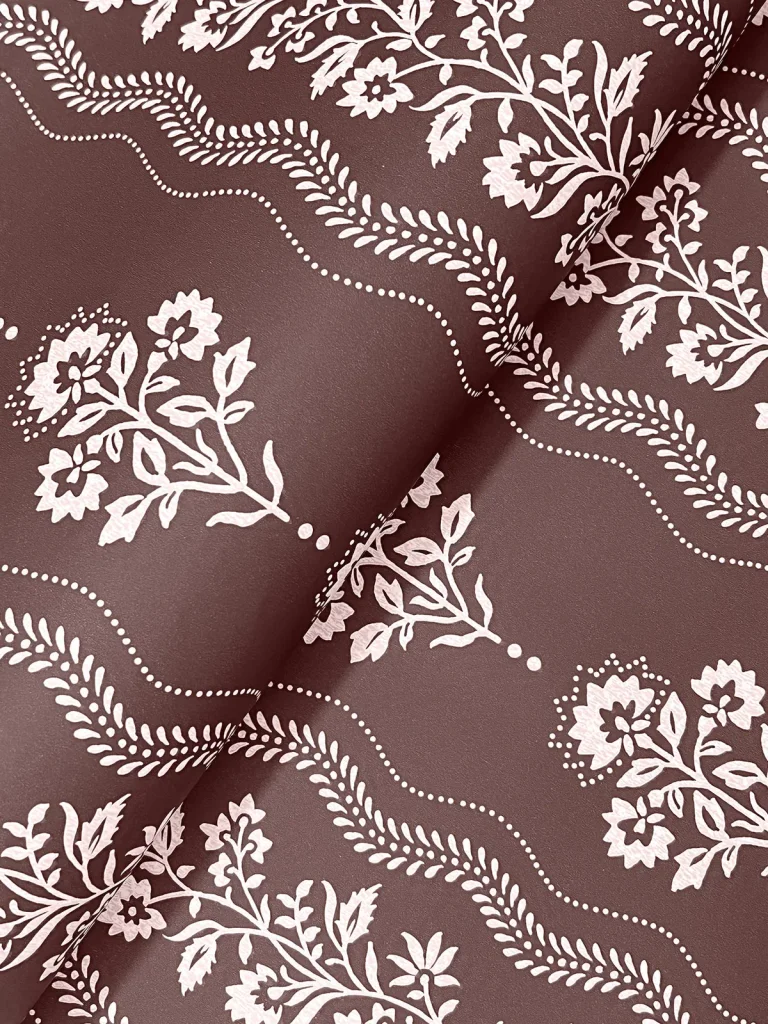 Chesapeake Lenea Floral Stripe Wallpaper - Burgundy — Ảnh 8