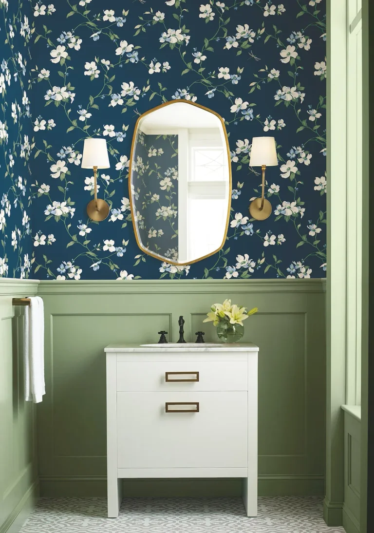 Dogwood Wallpaper - Navy — Ảnh 6