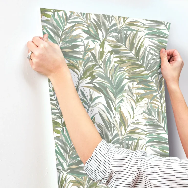 Swaying Palms Wallpaper - Olive & Aegean — Ảnh 5
