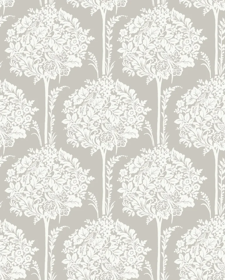 Zaria Topiary Wallpaper - Grey — Ảnh 2