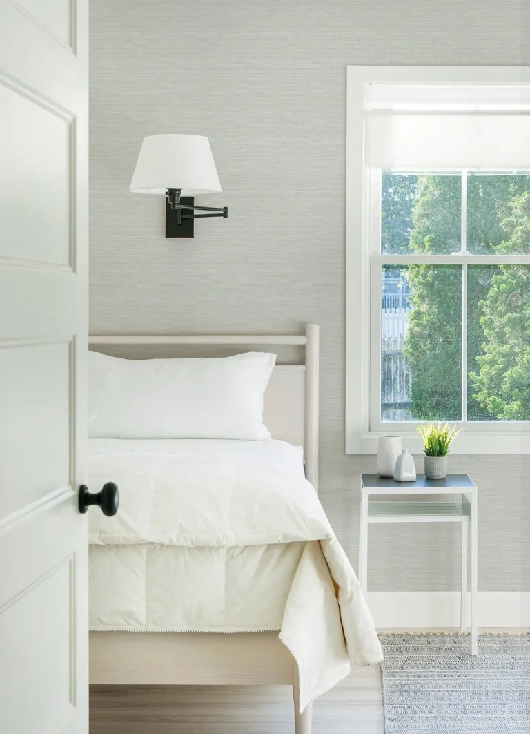 Chesapeake Agave Faux Grasscloth Wallpaper - Fog — Ảnh 4