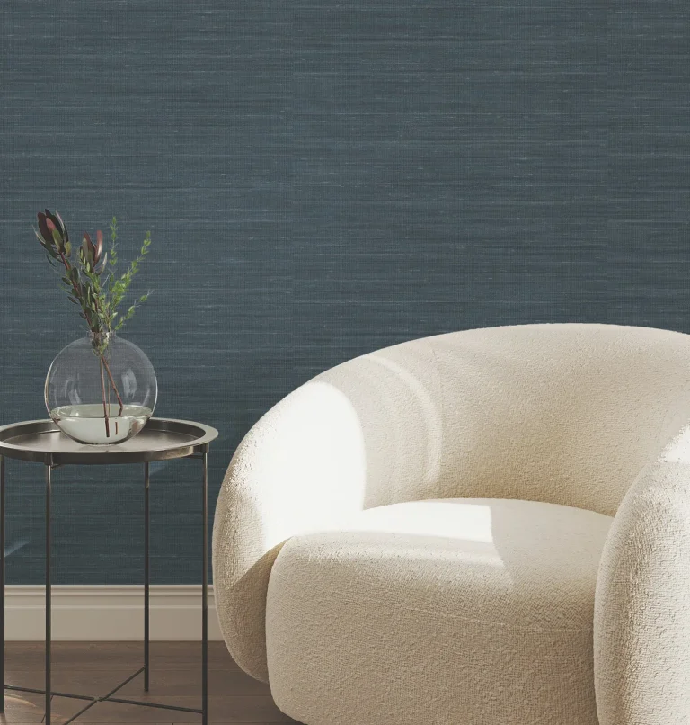 Sari Silk Faux Fabric Wallpaper - Slate — Ảnh 4