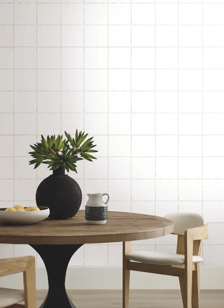 La Vitre Plaid Wallpaper - Graphite — Ảnh 4