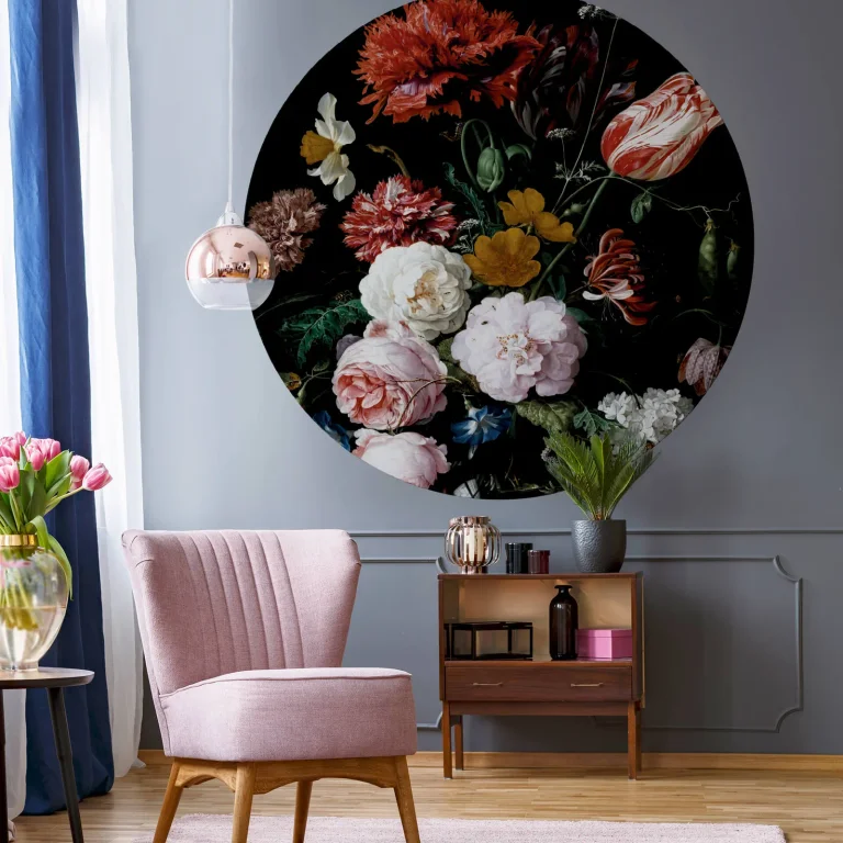 Vase of Flowers - Wall Mural 5466 - 4 Panel - 192cm x 260cm — Ảnh 2
