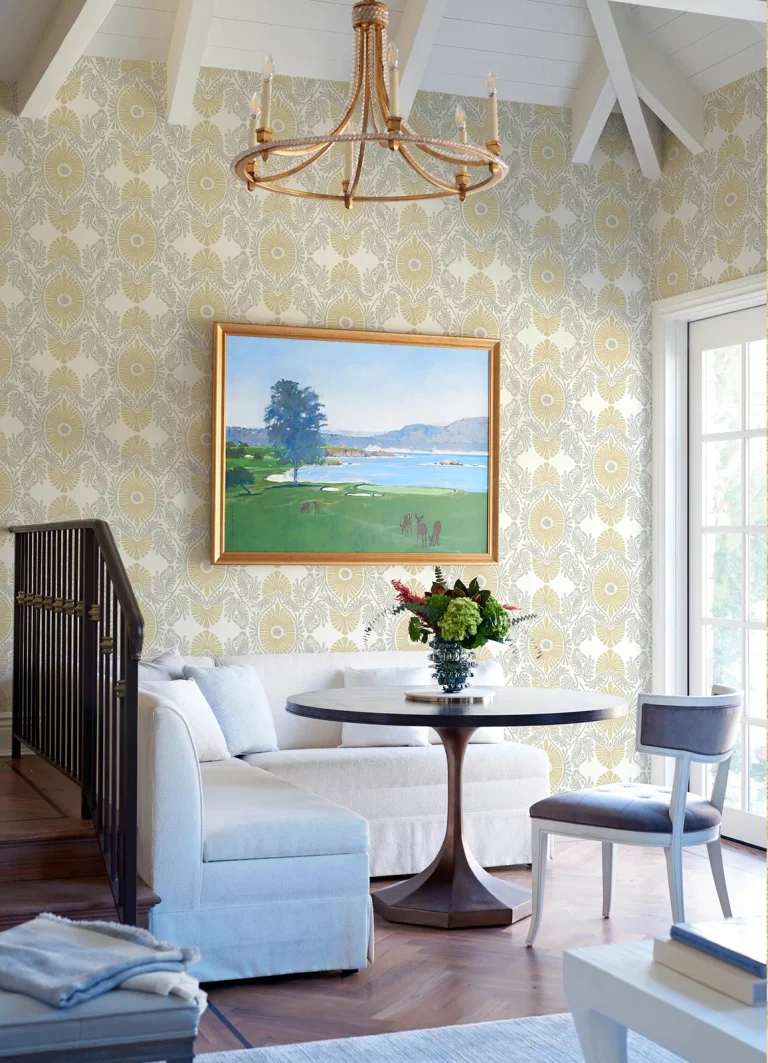 Villa Embellished Ogee Wallpaper - Yellow — Ảnh 5