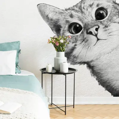 Sneaky Cat - Wall Mural 5508 - 4 Panel - 192cm x 260cm