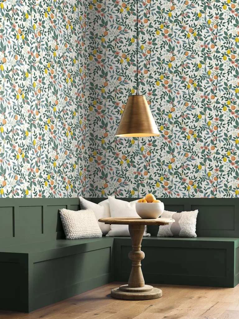 Rifle Paper Co. Citrus Grove Peel and Stick Wallpaper - White — Image 3