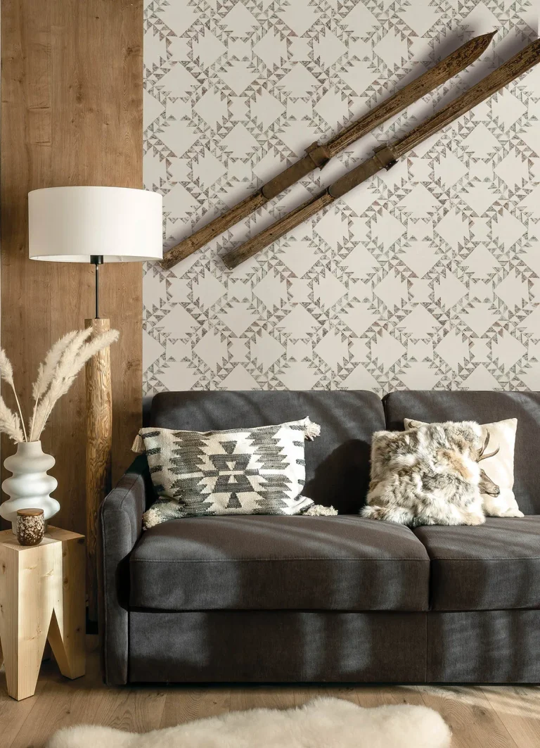 Chesapeake Scrap Quilt Wallpaper - Light Brown — Ảnh 7