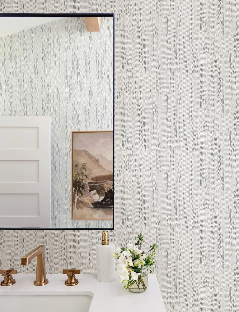 Baris Stipple Stripe Wallpaper - Charcoal — Ảnh 5