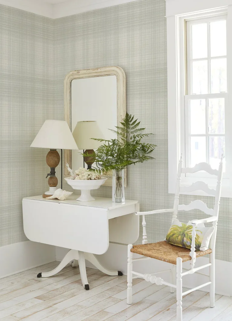 Chesapeake Madras Plaid Wallpaper - Aqua — Ảnh 2