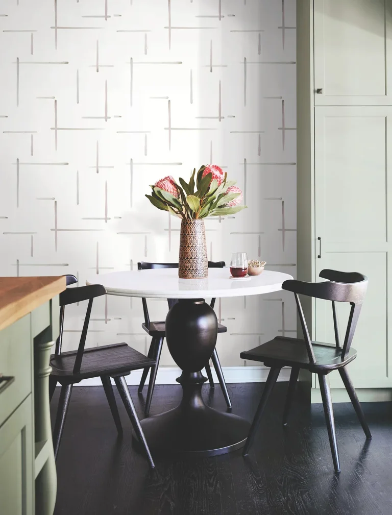 Gilded Sumi-E Wallpaper - Orchid/Glint — Ảnh 4