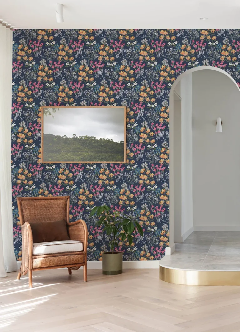 Cultivate Springtime Blooms Wallpaper - Navy — Image 4