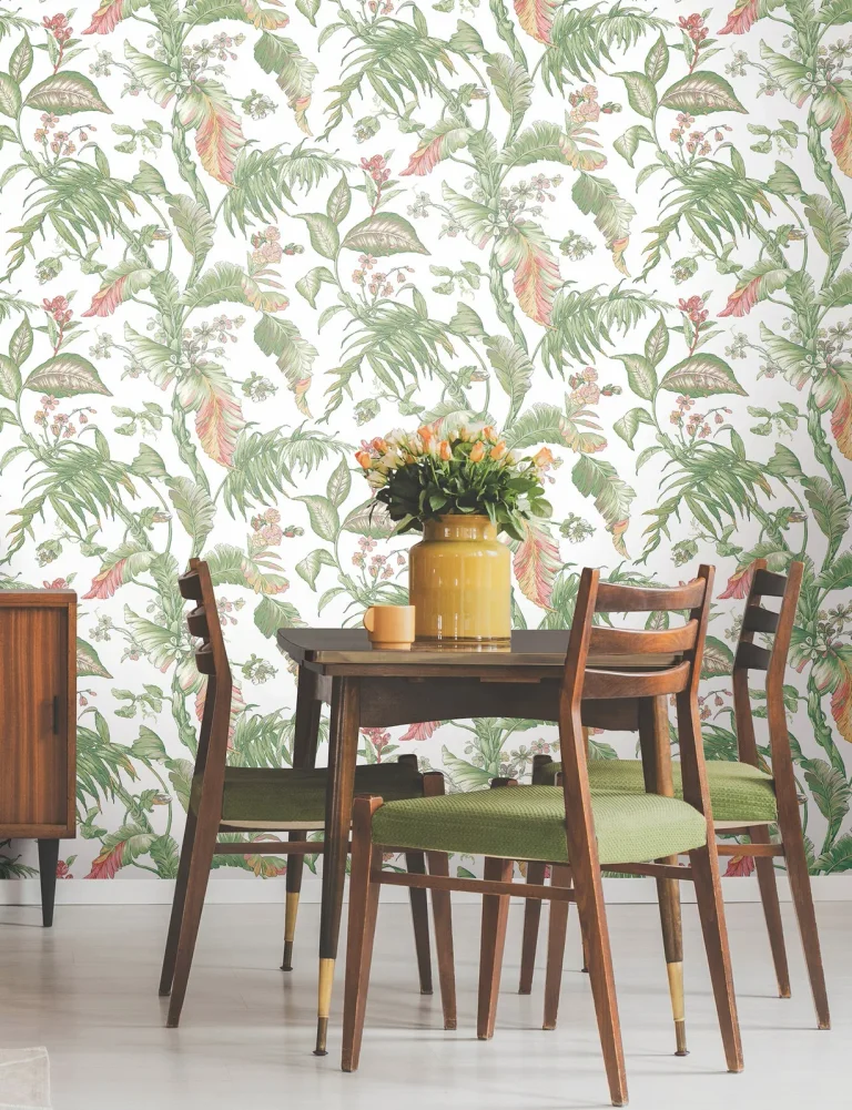 Fiji Garden Peel and Stick Wallpaper - Pink