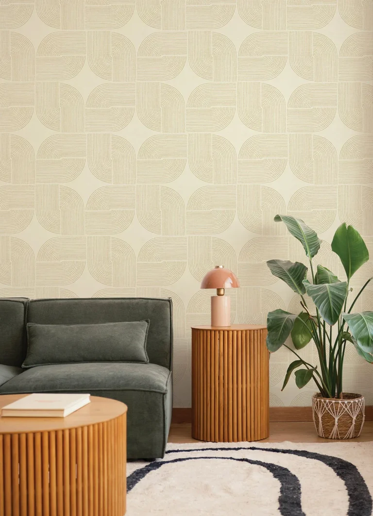 Savoye Spiral Arches Wallpaper - Wheat — Ảnh 2