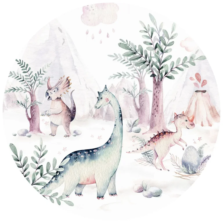 Dinosaur Animal Friends - Wall Mural 5524 - 8 Panel - 384cm x 260cm — Ảnh 4