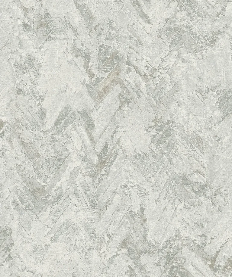 Amesemi Distressed Herringbone Wallpaper - Light Grey — Ảnh 2